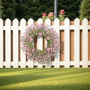 26 Inch Large Summer Spring Wreaths for Front Door Daisy Wreath Easter Wreaths for Front Door Artificial Floral with Lavender Wildflower for Farmhouse Porch Wall Living Room Home Widding Decor 26 Inch Large Summer Spring Wreaths for Front Door Daisy Wreath Easter Wreaths for Front Door Artificial Floral with Lavender Wildflower for Farmhouse Porch Wall Living Room Home Widding Decor