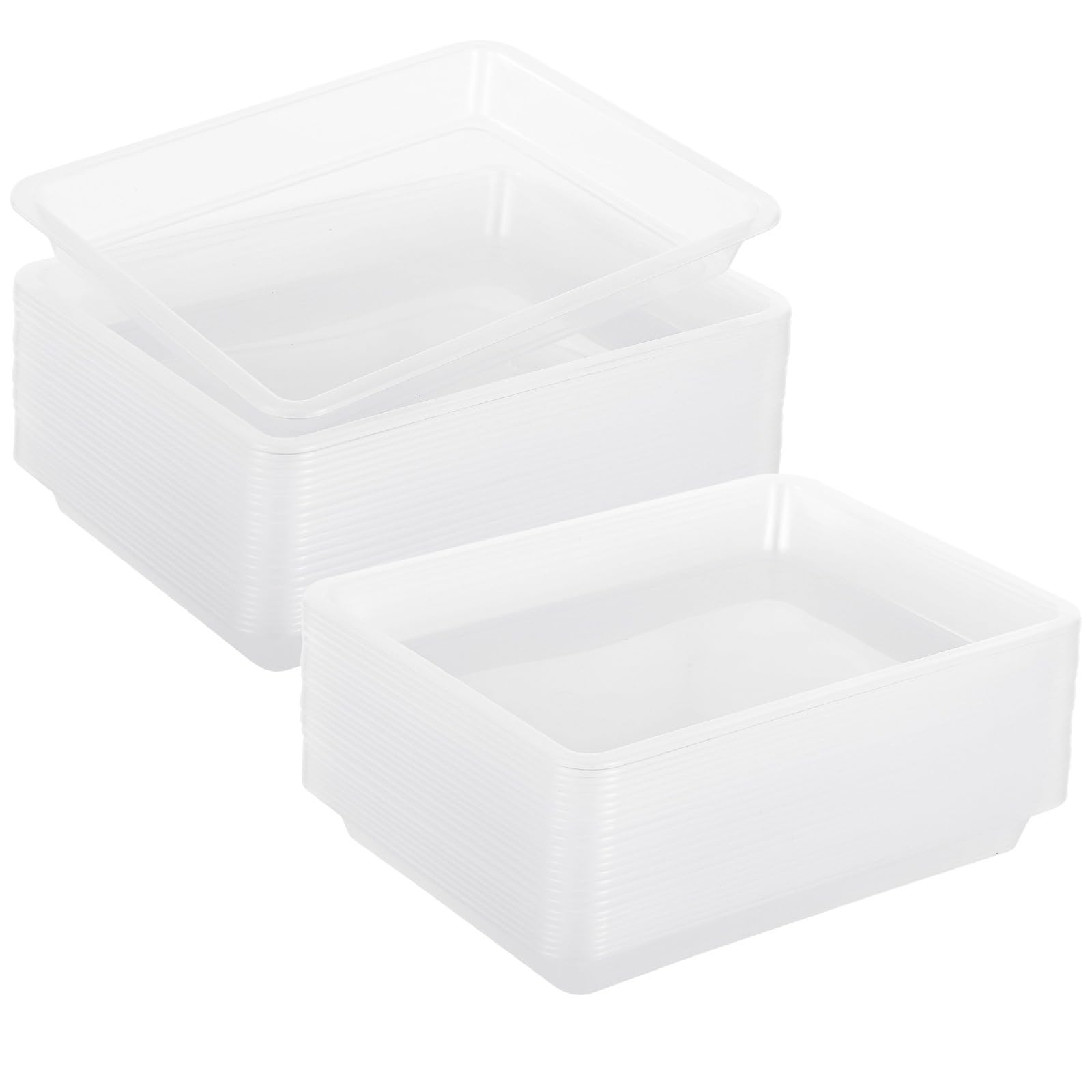 24-częściowe plastikowe tace do przechowywania sztuki, organizery do projektów DIY, sortowania koralików i przyborów szkolnych, 28 x 20 x 3 cm