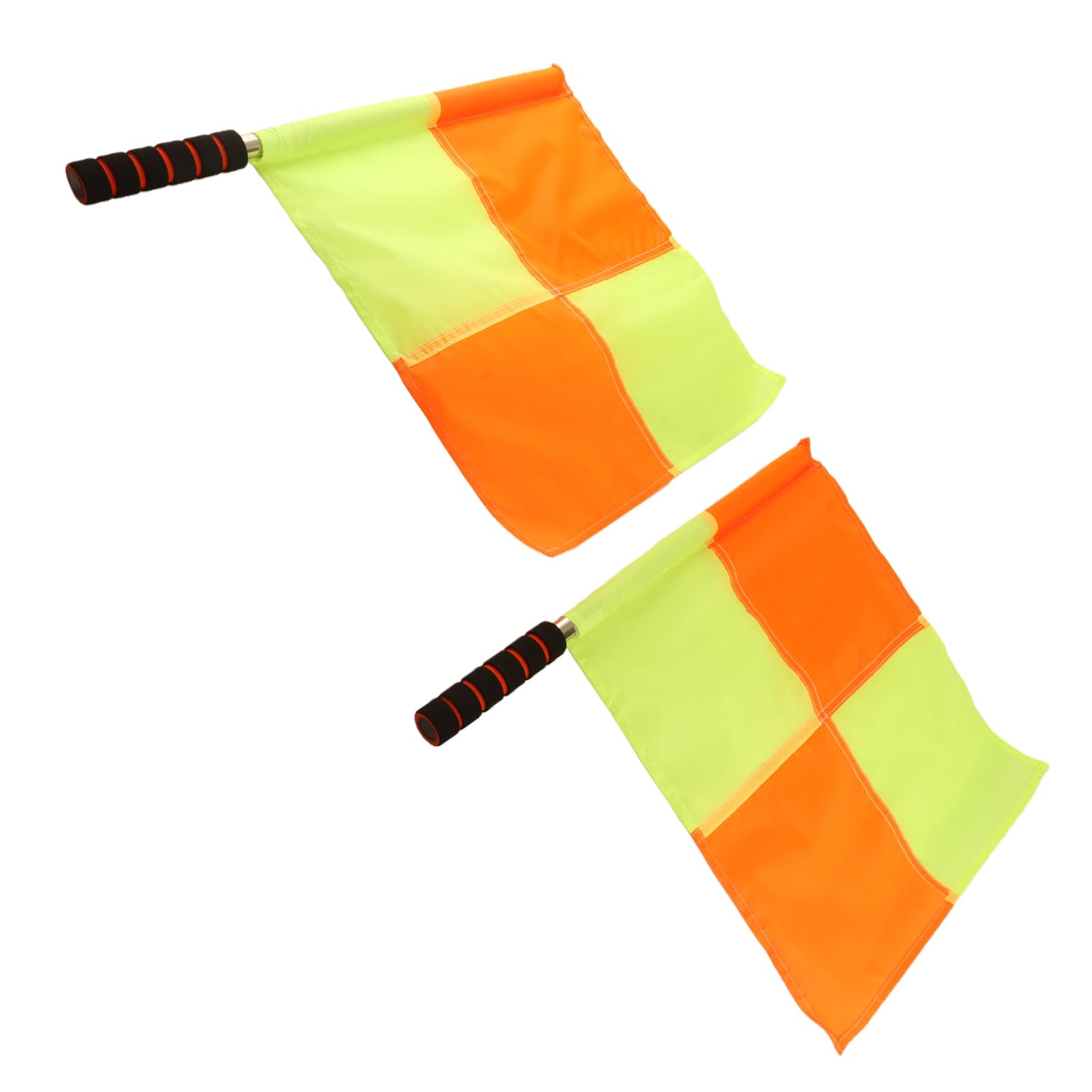 Bandera de árbitro Deportivo, 2 Piezas Bandera de Juez de Línea Tela Impermeable Varilla de Acero Inoxidable de Esponja con Bolsa de Almacenamiento para Entrenamiento de Fútbol,
