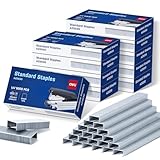 Deli Staples, 50000 Staples, Standard Staples for Desktop Staplers, 1/4'' Length, 210/Strip, 10 Boxes of 5000 Each