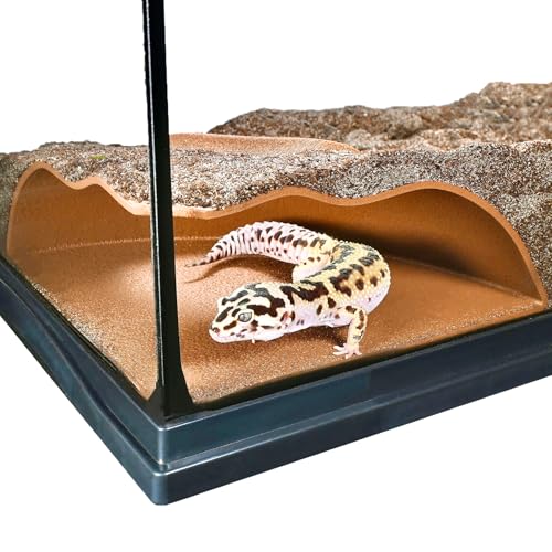 Reptile Corner Underground Cave Natural Curve Viewing Hide | Hognose Snake Corn Snake & Leopard Gecko Hideout Reptile Habitat Tank Enrichment | Decor Decoration Accessories Supplies Toys Ornaments