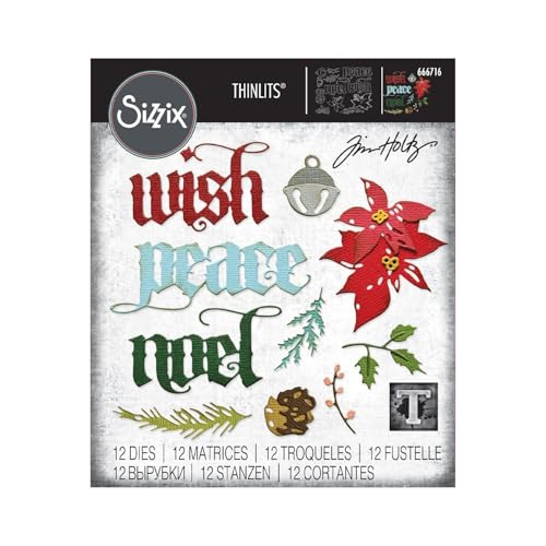 Tim Holtz Sizzix Vault Holiday Classic 12 Dies