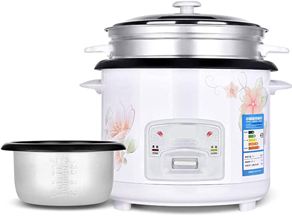Cuociriso con vaporiera e Interno Antiaderente, One Click, cuociriso Antiaderente per Uso Domestico, Funzione di Mantenimento in Caldo