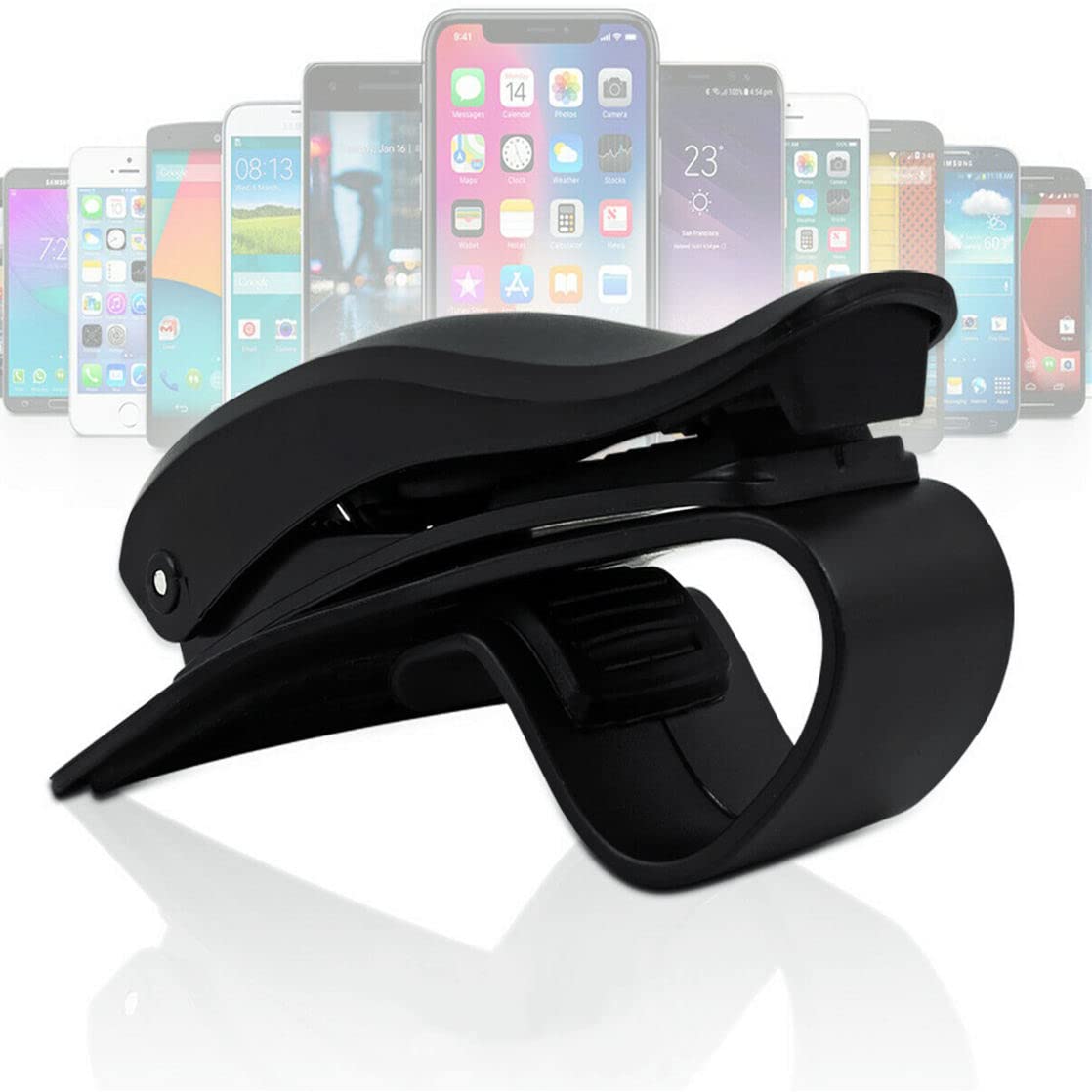 Amzmall Ultra-Durable Cell Phone Holder for Car Universal Car Phone Holder Mount Dashboard Windshield Vent Compatible with All