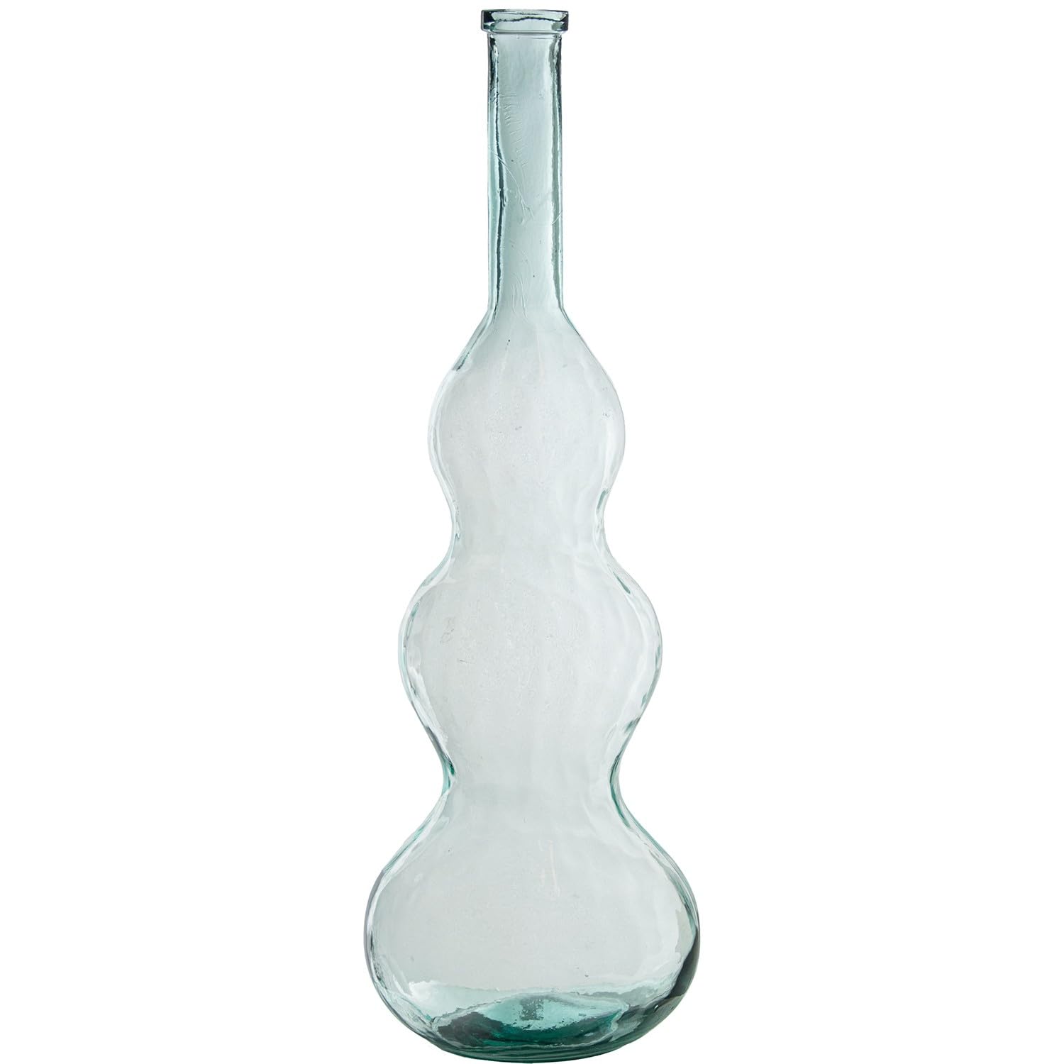 DRW Jarron de Suelo de Cristal Transparente 35x35x100 cm