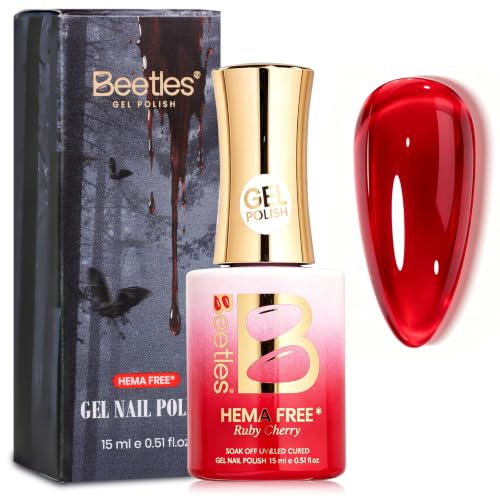 Beetles Red Jelly Gel Nail Polish, Blood Pact 15ML Halloween Gel Polish