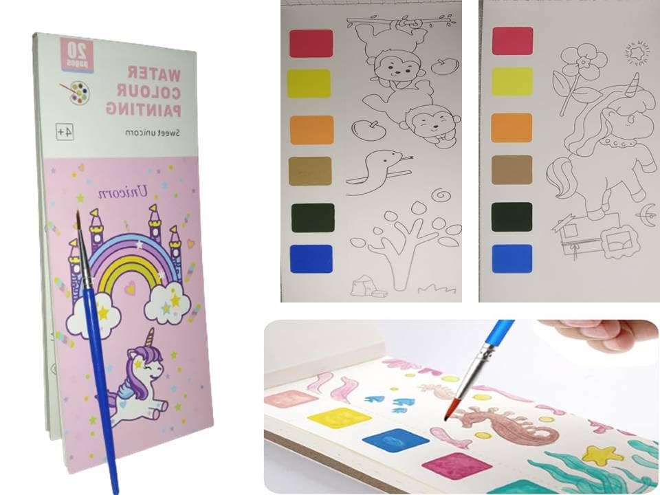 Petrichor Color Magic Book for Kids Activity Books for Children Coloring Books for Kids Ages 4-8 Years 10 Sheet Cartoon Painting kit with Brush Return Gift 3+ (Size 19.5 x 12. Cm)Unicorn Design (either design ) (B0CHMJ7M6P) Amazon Price History, Amazon Price Tracker