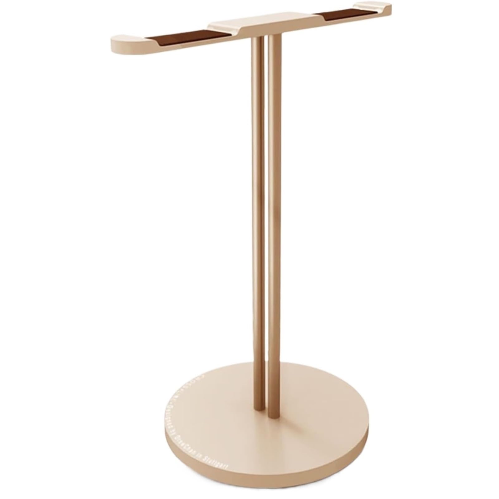 Soporte doble de aluminio para auriculares, soporte de escritorio, soporte para accesorios de auriculares, organizador de PC para juegos (dorado)