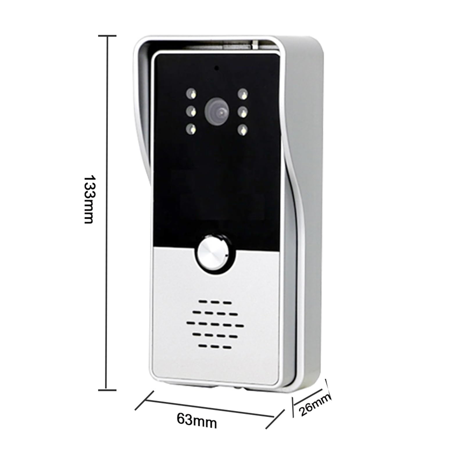 7 Pollici 1080P Wifi Videocitofono Senza Fili Citofono Domestico Di Registrazione Del Movimento Campanello Con Fotocamera Sblocca Conversazione Audio Bidirezionale(Set 1-1v1)