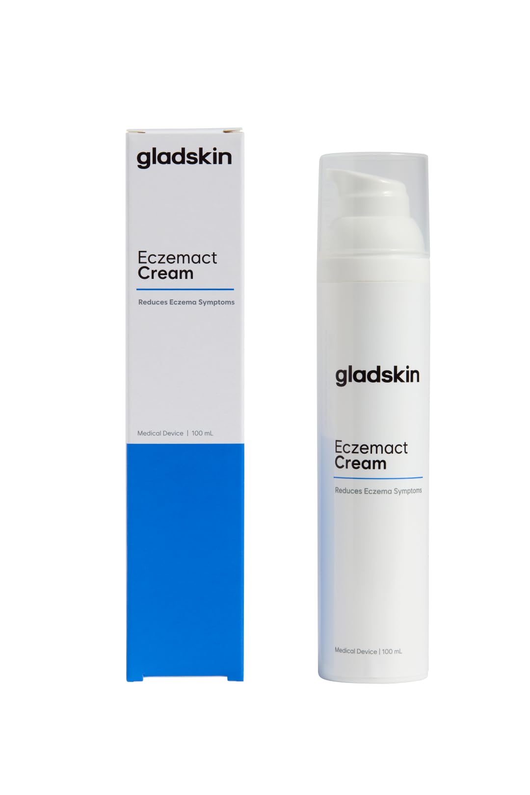 Gladskin ECZEMACT Cream Eczemact Cream 100 ml | hilft bei Neurodermitis gegen Juckreiz und Rötungen | Hypoallergen und dermatologisch getestet für Erwachsene und Kinder