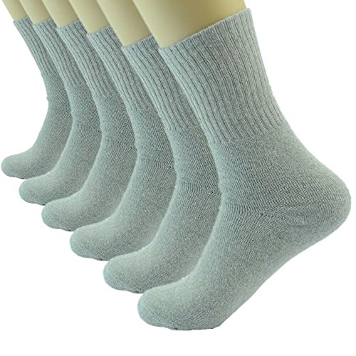 Lot 3-12 Pairs Mens Solid Sports Athletic Work Plain Crew Socks Size 10-13 (6 Pack)