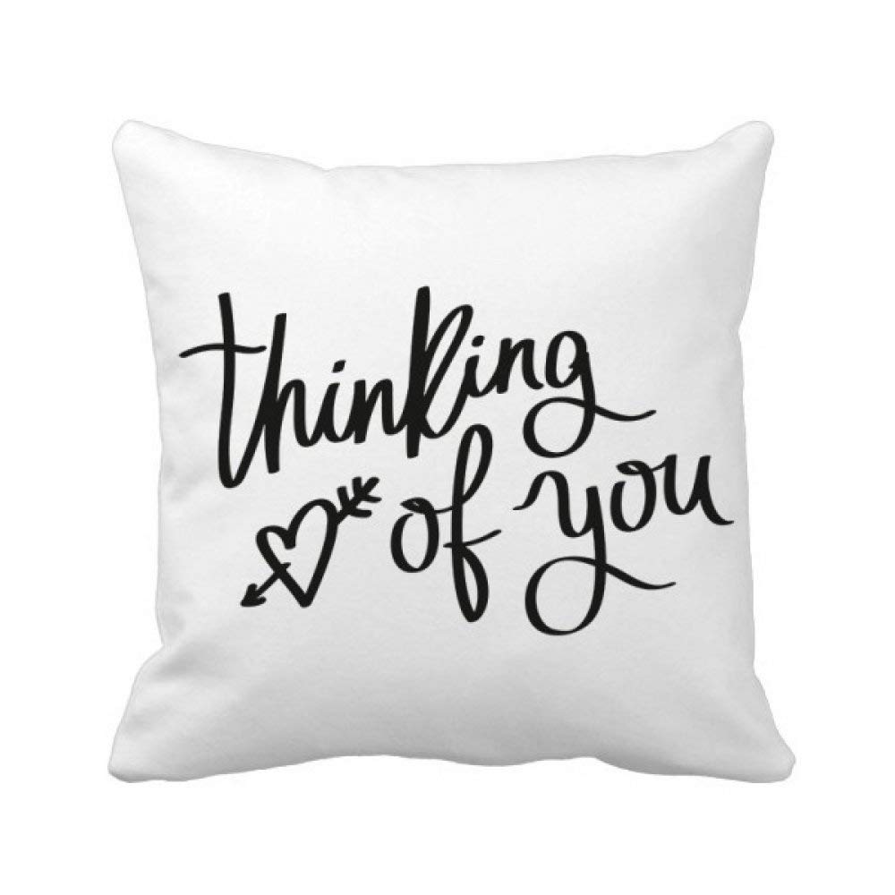 Housse de coussin Thinking of You en coton de qualité supérieure pour canapé chic