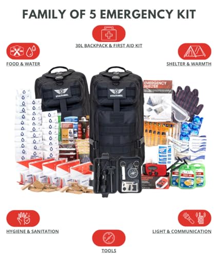 Stealth Angel Survival - 72 Hour Family Emergency Kit - 1-5 Person Survival Bag for Earthquakes, Hurricanes, and Other Natural Disasters - Image 6