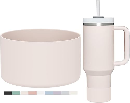 Affute Funda protectora de silicona para Stanley Quencher H2.0 40 30 20 oz y IceFlow Flip 30 20 oz, sin BPA, antiruido, antiarañazos, protector de