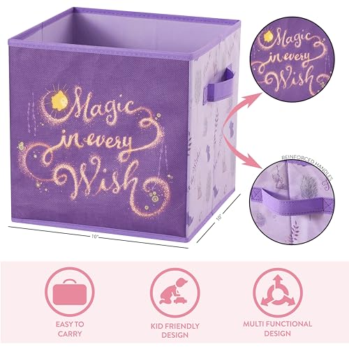 Image of Disney Wish Set of Two Spacious Collapsible Storage Cubes, 10 inchx10 inch
