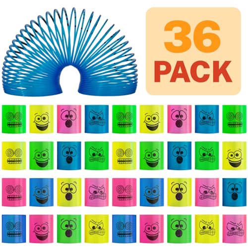 cocurb 36 pcs mini spring party favors for kids 4 to 8 birthday stress relief bulk fidget goody bag stuffers classroom prizes spring bulk toys for kids prize presents 4 bright colors
