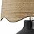 BoutiqueRugs Pojezerje Bohemian Ceramic Table Lamp for Bedroom, Bedside Nightstand - Decorative Boho Tabletop Lamp for Living Room - Rattan Shade - Black, Beige