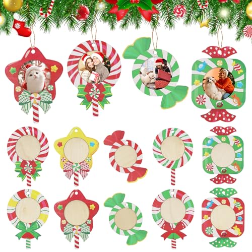 Weihnachtsbaumschmuck Bilderrahmen Weihnachtsbaum Anhänger, 10 Stück...