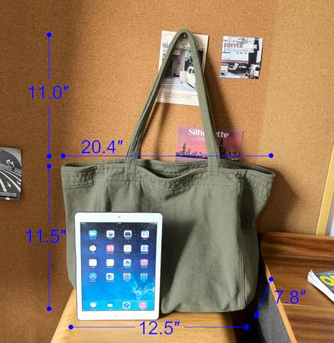 Bolso Tote de Lona para Mujer Casual de Trabajo miniatura 4