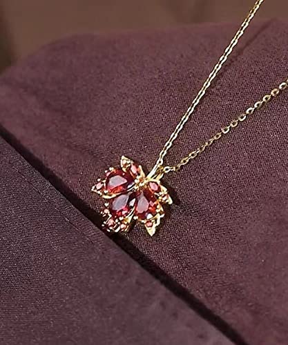 Dainty Maple Leaf Pendant Necklace Cubic Zirconia Crystal Leaves 14K Golden Plated Choker Necklaces for Women Exquisite Jewelry Gifts Christmas4