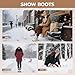 LOCFIR Women Winter Snow Waterproof Duck Ankle Fashion Boots Black M US Size 9