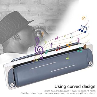 Blues Harmonica E Key, 10-Hole Blues Harmonica E Key Harp avec Harmonica Cloth and Bag Instrument à Vent pour Débutants… - Les Beatles, Paul McCartney, John Lennon, RIngo Starr, George Harrison Blues Harmonica E Key, 10-Hole Blues Harmonica E Key Harp avec Harmonica Cloth and Bag Instrument à Vent pour Débutants… – Image 2