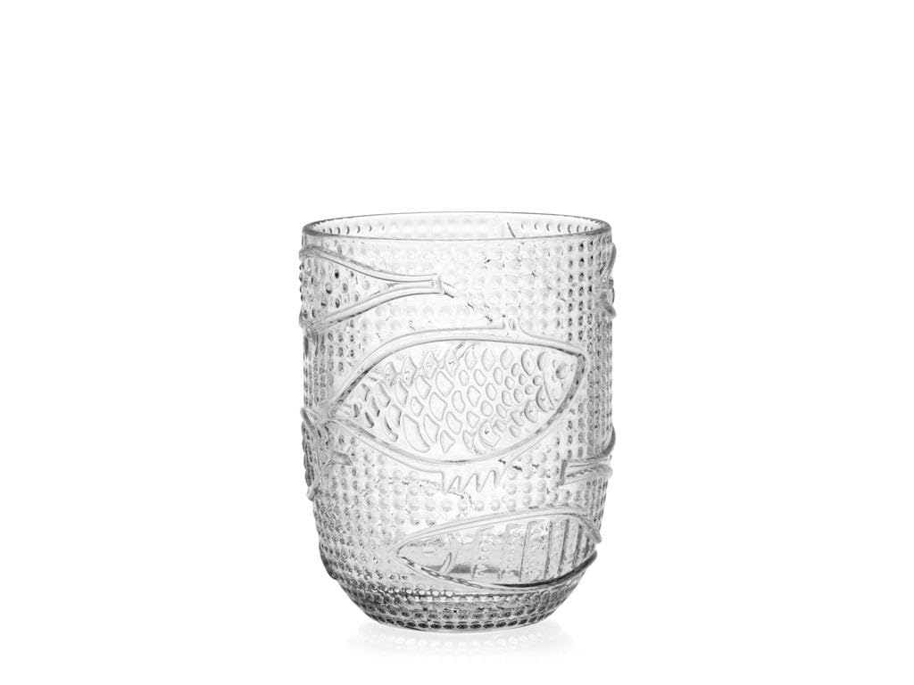 H&H Atlantico Set 6 Bicchieri, Vetro, Trasparente, 40cl
