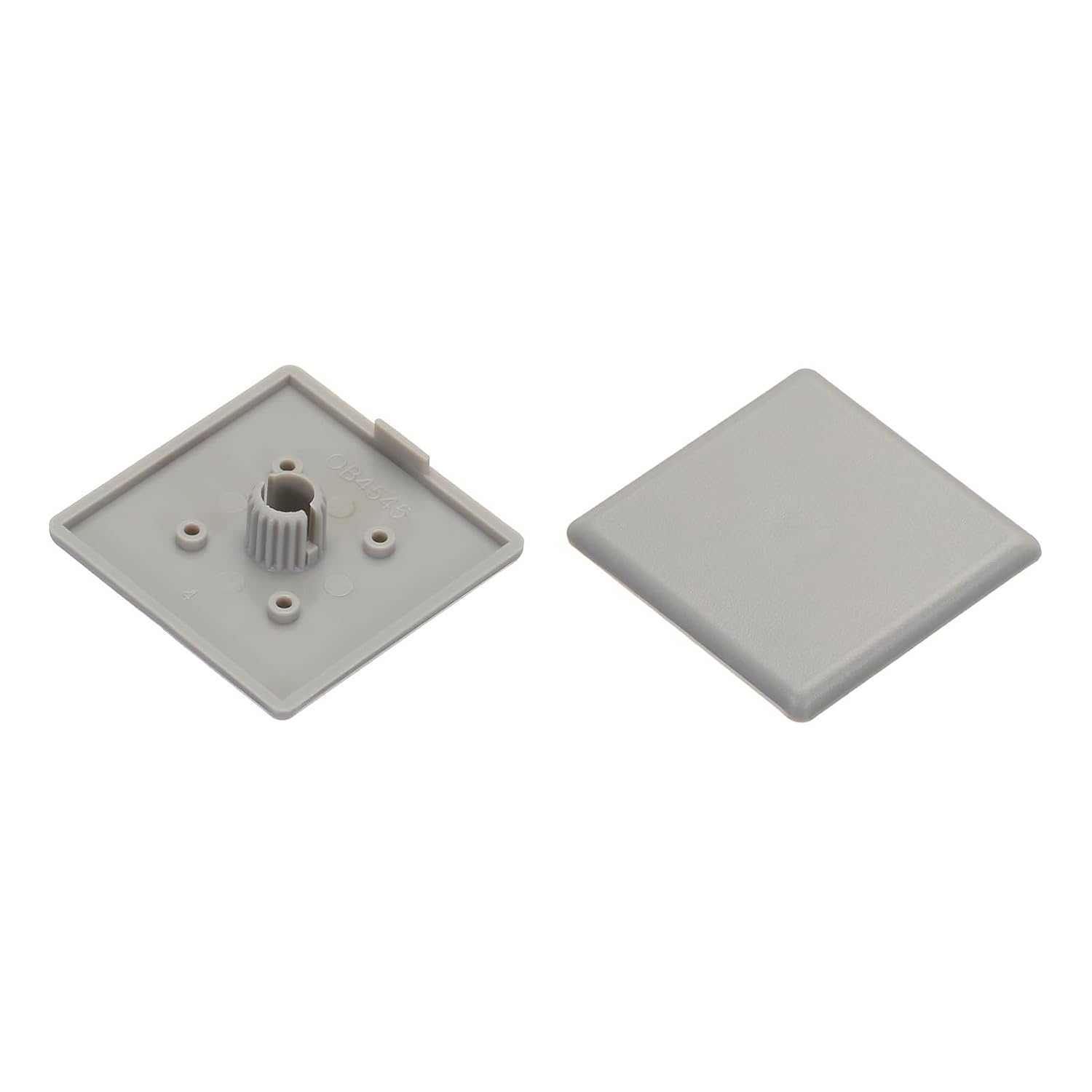 MECCANIXITY 20Pcs Standard Plastic Square Aluminum Extrusion End Cap Grey Hole Dia 10.5mm 45x45mm for Trolley, Fish Tank Rack, Storage Rack
