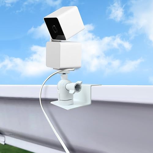 Miniatura 6 de Soporte de canalón libre de óxido para cámara de seguridad y panel solar, sin taladro, soportes de canalón de rosca de 14 pulgadas (1 paquete,