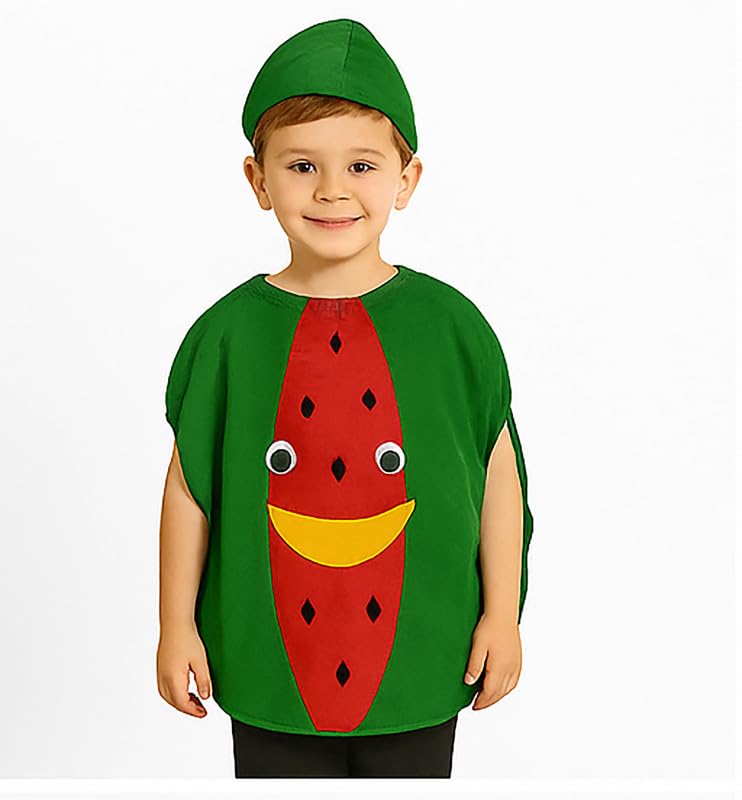 Image of FancyDressWale Fruit & Vegetable Fancy Dress Costume for Kids | Free Size 2-10 Years | School Fancy Dress, Stage Shows, Theme Parties