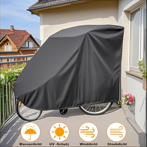 Cveenk Abdeckung für Fahrradanhänger, Universell Faltgarage für Fahrradanhänger Hundeanhänger Lastenanhänger, 210D Wasserdicht Winddichtes Reißfestes UV-Schutz Oxford-Gewebe Fahrradanhänger Abdeckung