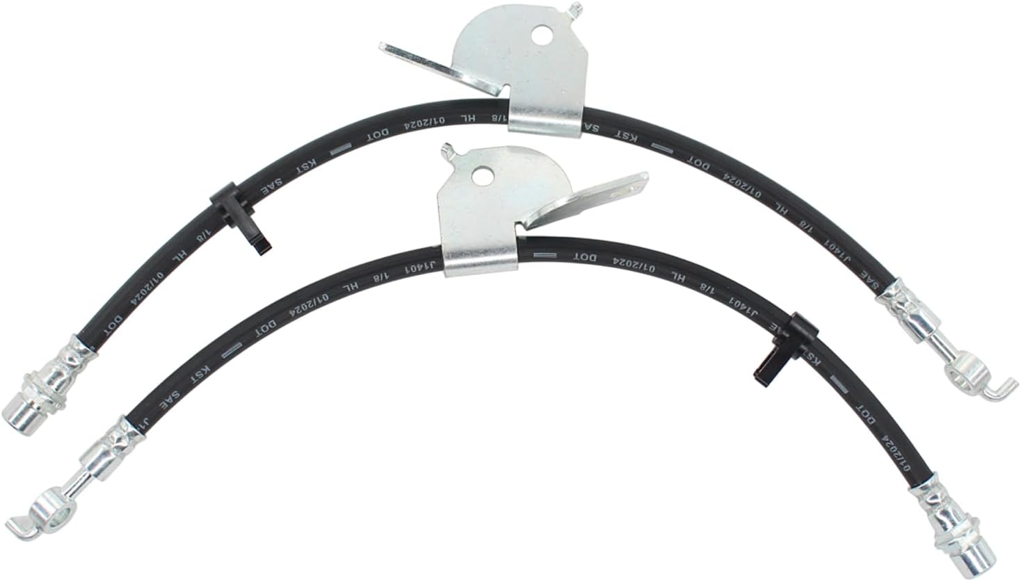 NewYall Front Driver and Passenger Side Brake Hose Line for Ford F150 2012-2014 Lincoln Mark LT