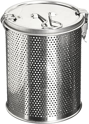Commercial Grade D 3.9" X H 5.3" Genuine Stainless Steel 18/8 Perforated Strainer - One Touch Lock System - Restaurant & Home Use