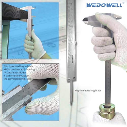 Calibrador WEDOWELL 0-12 pulgadas / 0-300 mm acero inoxidable miniatura 3