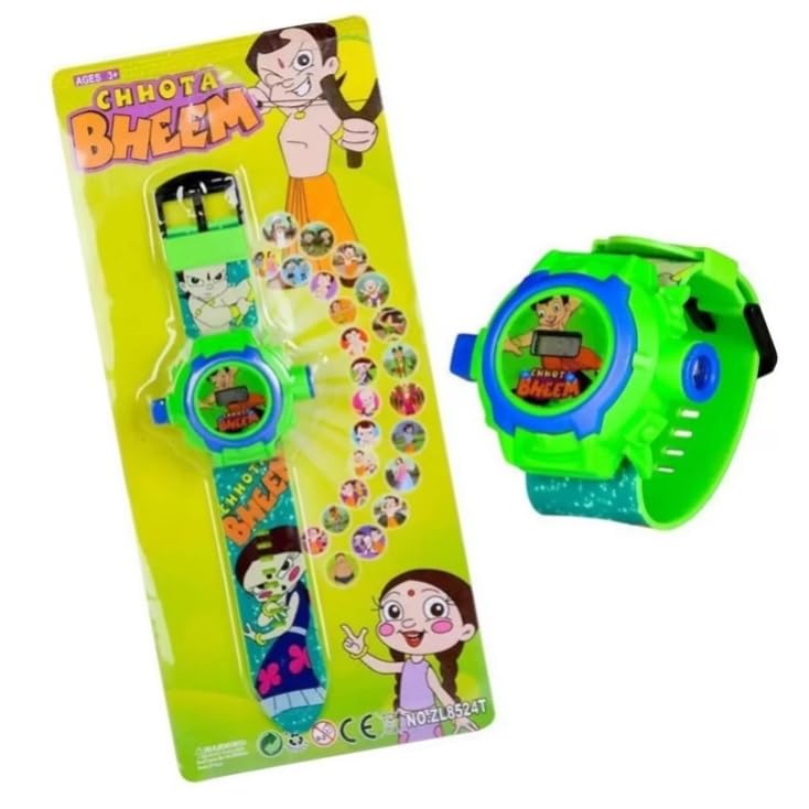 Image of Acnos Brand- Digital 24 Images Projector 7 Character Watch for Kids Boys Rubber Material Watch Diwali Gift Birthday Return Gift Best Digital Toy Watch for Boy's Girl's