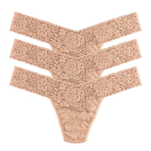 hanky panky - Daily Lace Low Rise Thongs for Women | 3 pack | Comfortable Seamless Underwear Lingerie | One Size (2-12)