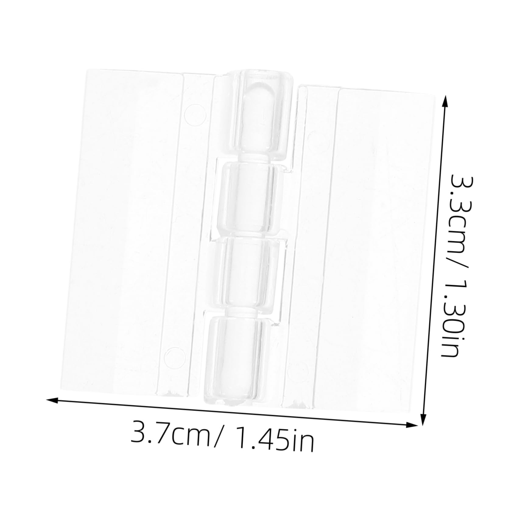 GLEAVI 10pcs Small Acrylic Hinges for Overlay Cabinet Doors Modern Sleek Hinge for Glass Table Craft