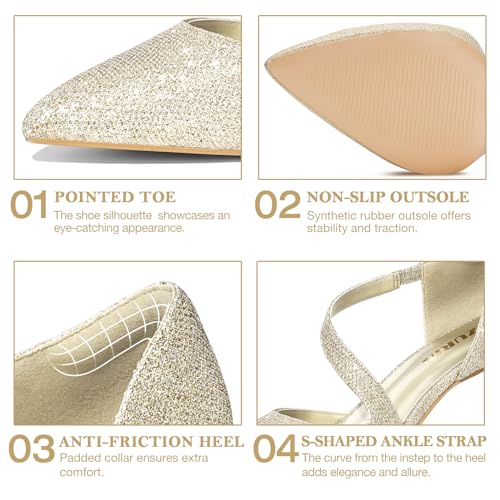 ZURIN Women's Pointed Toe Stiletto Heels for Women Comfortable Closed Toe Heel Dress Pumps Shoes for Work Office Wedding Dancing 3 inch3