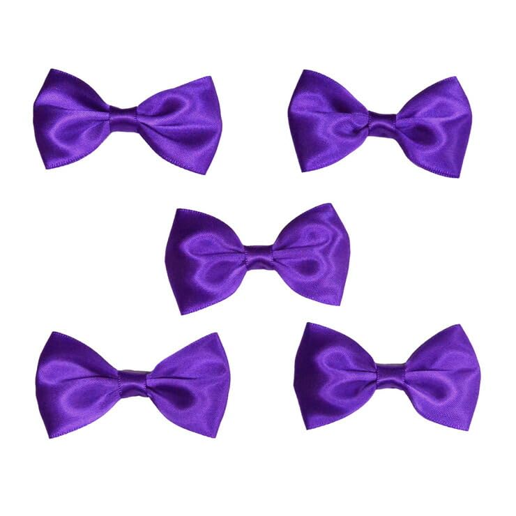 Amazon.co.jp: リボン パーツ サテン [15-7.パープル] 同色5個セット
