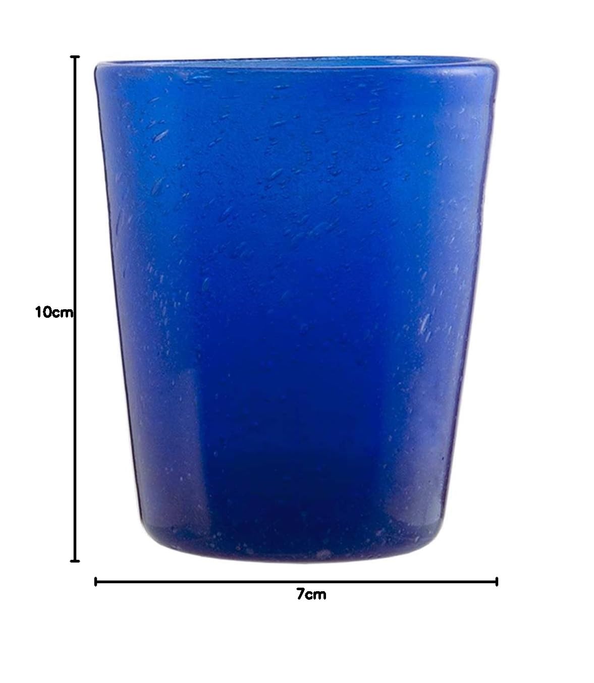 Memento Set 6 bicchieri acqua in pasta di vetro 300cc (Blu)
