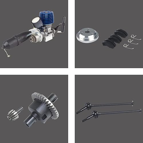 Miniatura 4 de Coche RC 4WD 60KMH Vehículo RC todoterreno de alta velocidad con motor Nitro, camión de escalada con control remoto de 2.4G para adultos, con tanque