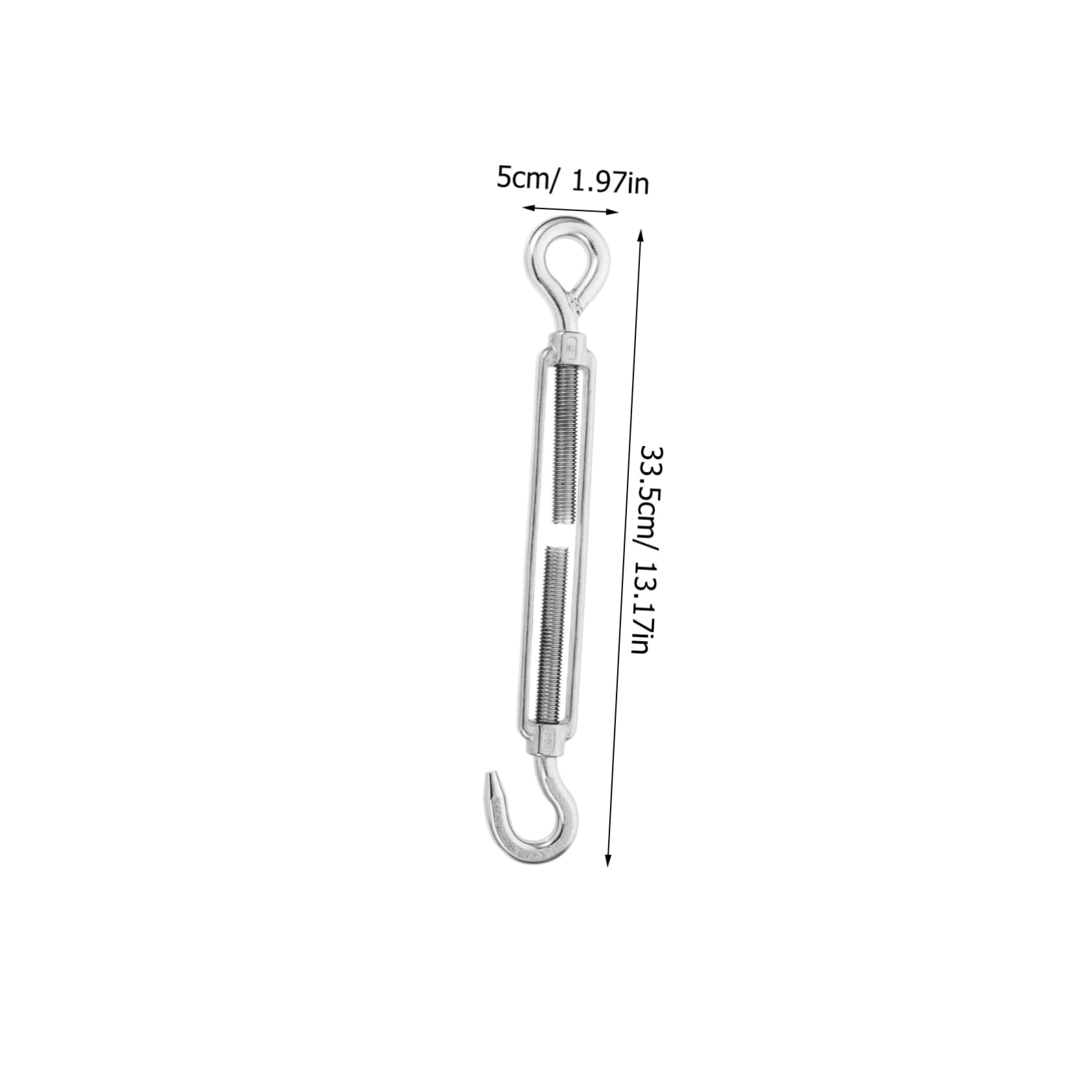 Homoyoyo Tenditore a Corpo Aperto in Acciaio Inox per Rigging | Argento, Serraggio Sicuro e Componente Removibile, Adatto a Progetti DIY e Miglioramenti Domestici
