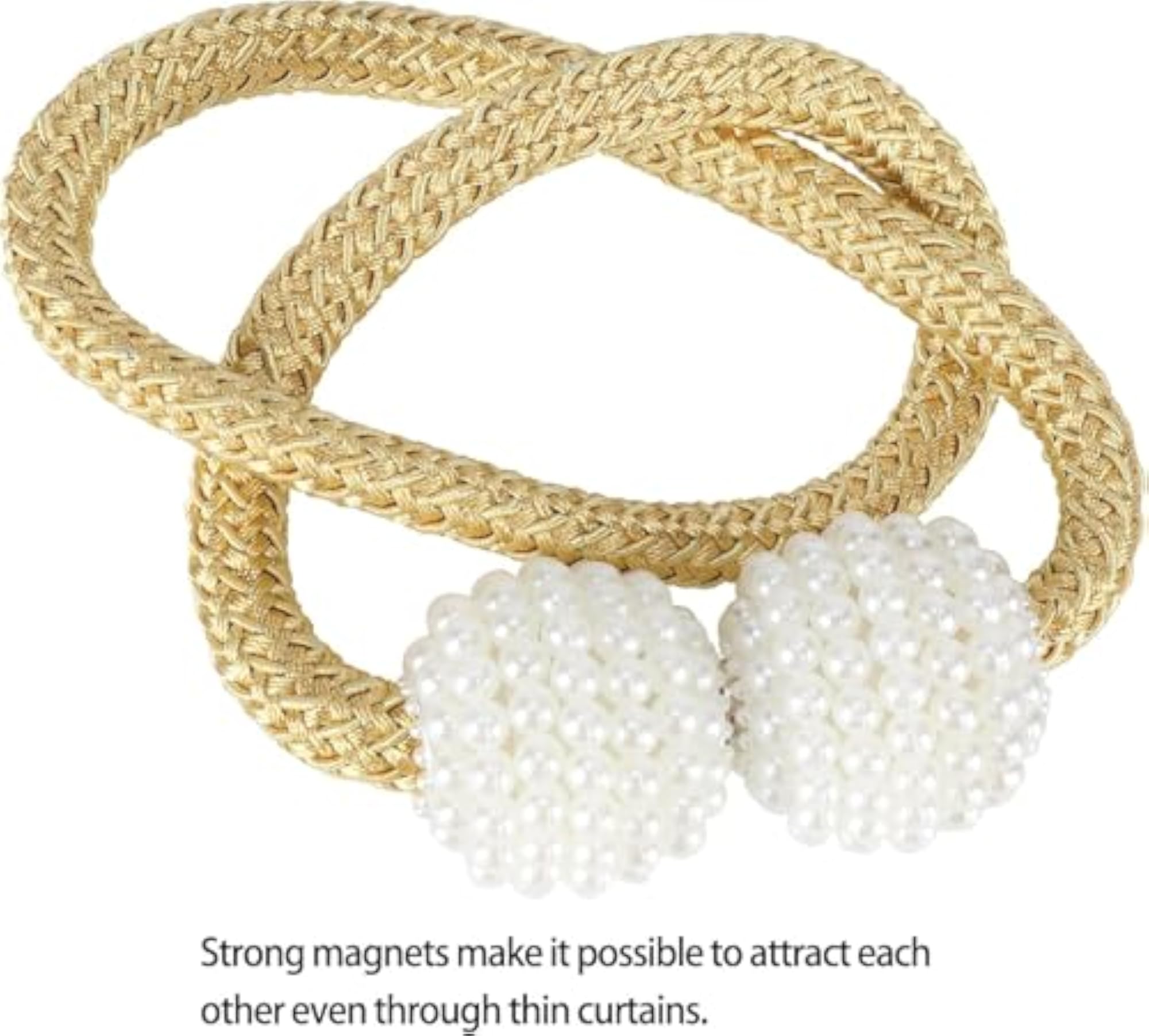 Premium Magnetic Curtain Tiebacks, Convenient Drape Tie Backs