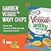 Sensible Portions Veggie Wavy Chips, Sea Salt Flavor, Gluten-Free Chips, 7 Ounce Bag, 6-Pack