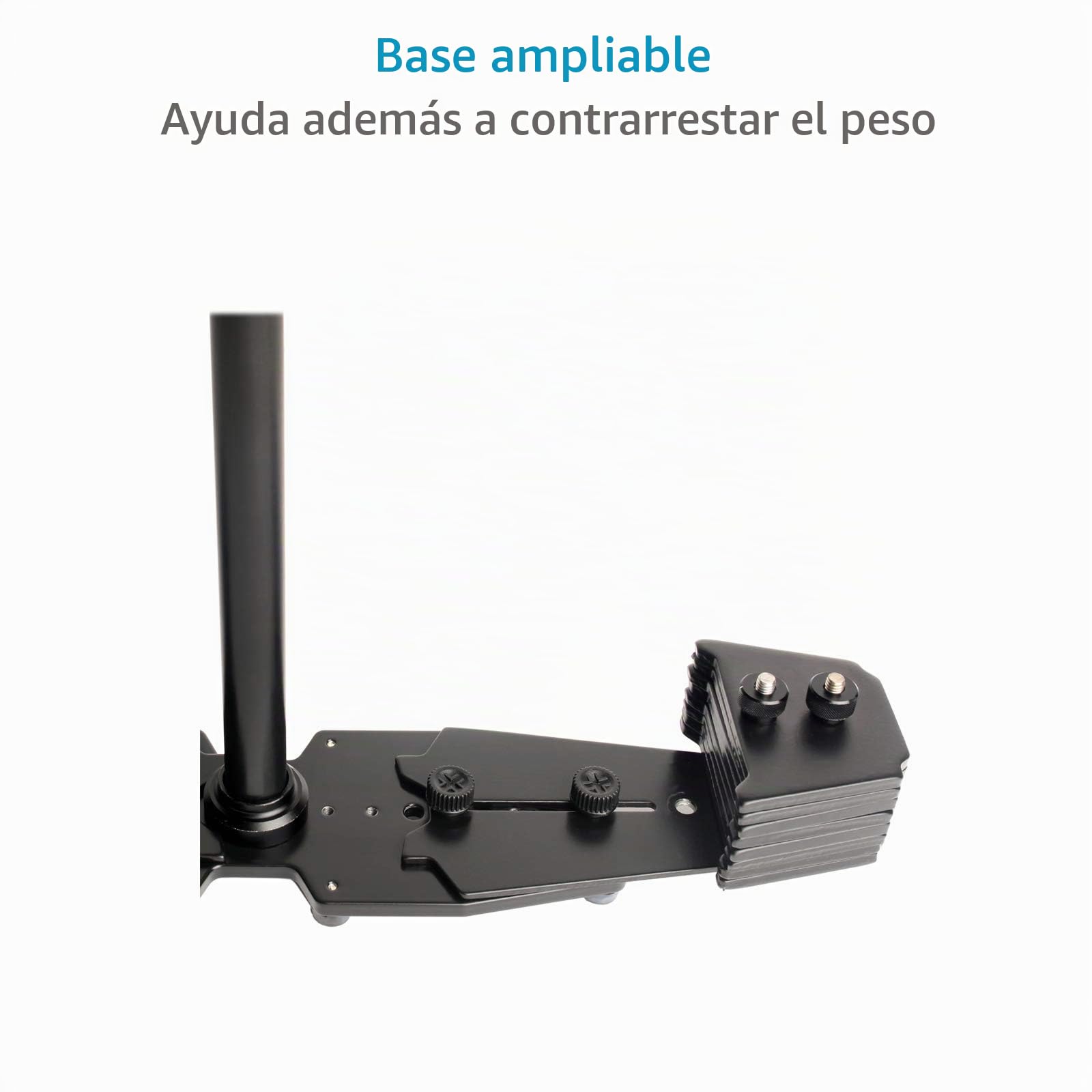 FLYCAM Estabilizador de cámara de vídeo Manual Redking, 0,8-7 kg | Placa de liberación rápida tipo dovetail con gimbal de 3 ejes; poste telescópico de 55 a 82 cm con escala láser.