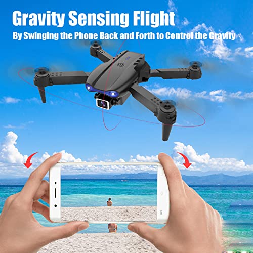 ASDFGHJ Drohne mit Kamera Faltbare Drohne mit Langer Flugzeit, RC Mini Quadcopter One Key Start/Landen USB-Aufladung mit… – Bild 7
