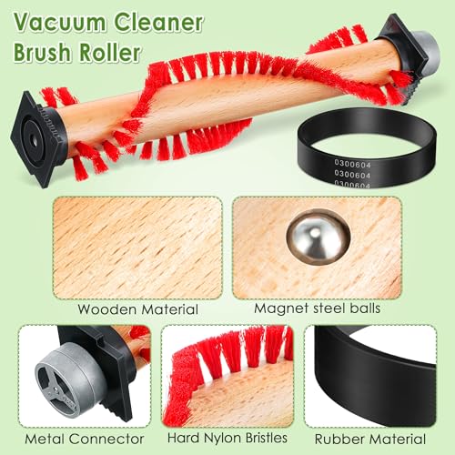 Image of Landhoow XL Vacuum Brush Roller replacement parts with Vacuum Belt Compatible with Oreck XL Parts, Cleaner Belt compatible with 0300604, Upright Replacement Part for House and Office Clean (2 Pack)