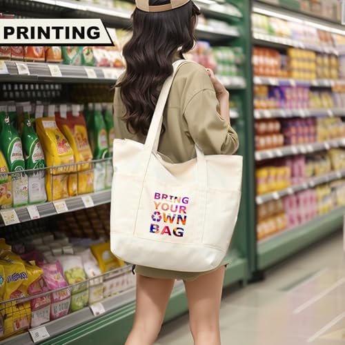 Bolso tote personalizable de lona gruesa Muka, con logo personalizado y asa para hombro miniatura 2