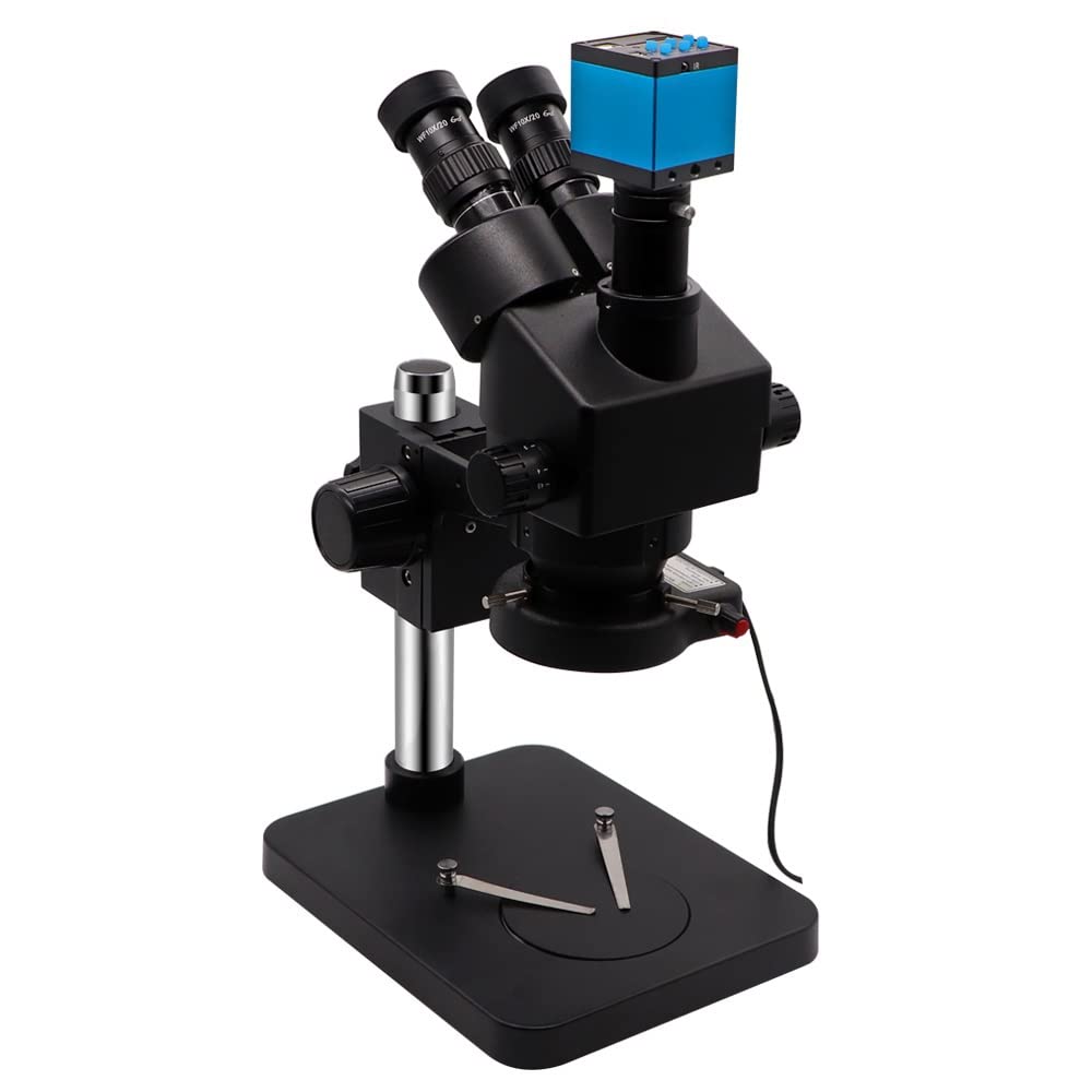 連続倍率のステレオ双眼顕微鏡,10倍接眼レンズ,0.5x,0.7x,3.5x, 顕微鏡アクセサリーキット 黒3。5倍90倍7×45倍シミュレーションフォーカル三眼顕微鏡0.5X 2.0x補助レンズ 顕微鏡スライド