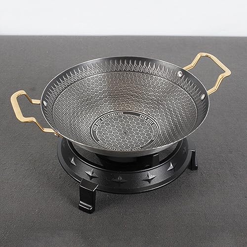 Wok de acero inoxidable con doble asa y superficie antiadherente miniatura 5
